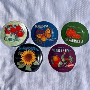 Oneida vintage label collection plates flatware